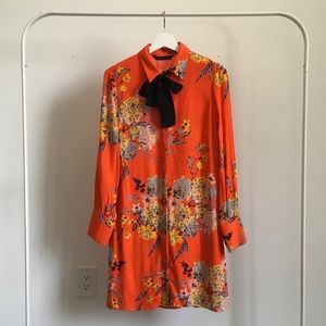 NWT Zara Mini Dress with Bow